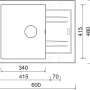 Sinks LINEA 600 Sahara #1