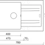 Sinks LINEA 780 Titanium #3